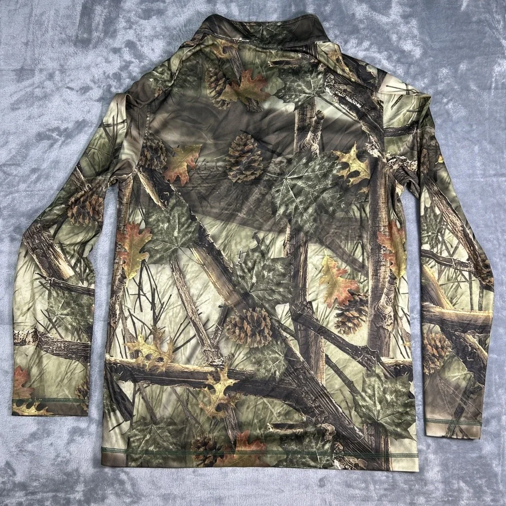 NFL Team Apparel TX3 cool Shirt Mens Large Camo 1/4‎ Zip Green Bay Packers